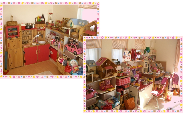 ★ご主人の手作り棚・机等、可愛らしい姉妹のお部屋です★