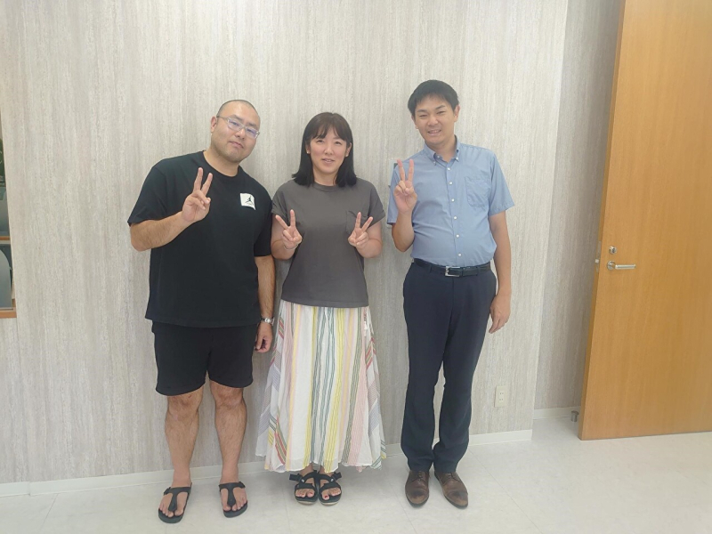 ピースサインで一枚