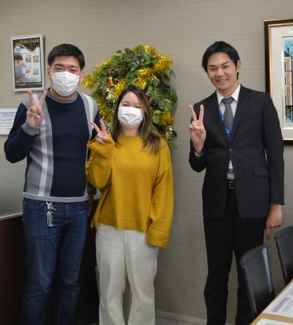 ピースサインで一枚