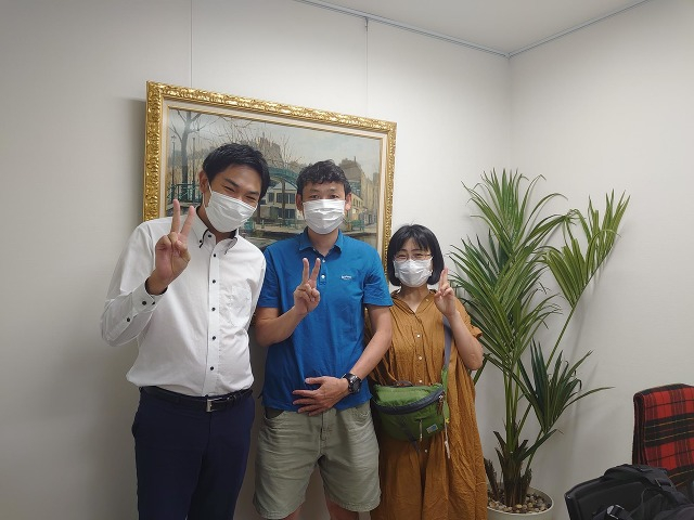 ピースサインで一枚