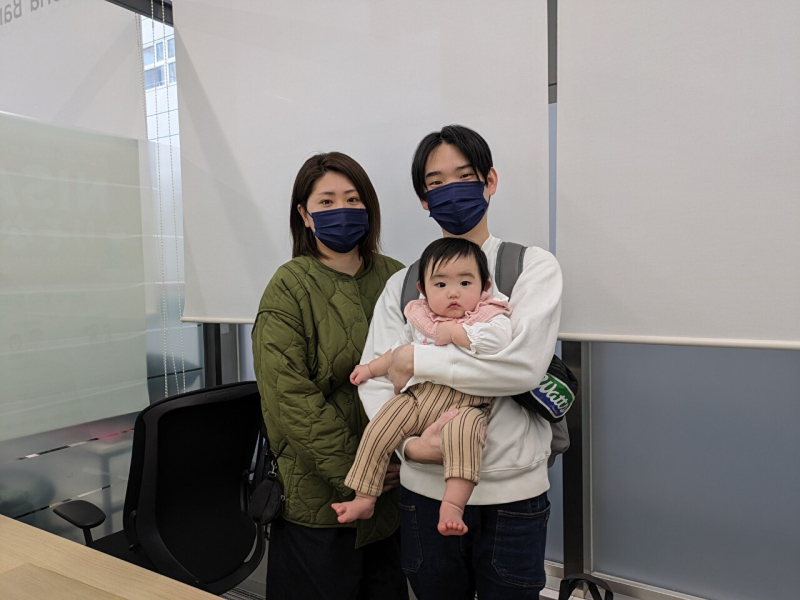 いつも笑顔が絶えない仲良しファミリーです♪ご新居での新生活が楽しみですね♪