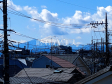 1・2号棟の3階バルコニーから見える富士山　【国立市北２丁目】