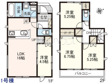 1号棟 間取図 【福岡市南区柏原1丁目】