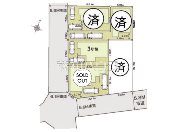 全体区画図 【福岡市中央区笹丘2丁目】 全体区画図 【福岡市中央区笹丘2丁目】