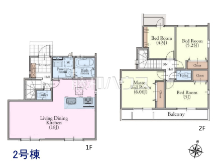 2号棟 間取図 【西東京市芝久保町3丁目】いつでもご内覧いただけます!ぜひ実物をご覧いただきたく思います。喜んでご案内いたしますのでお気軽にお問合せ下さい。