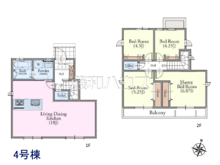 4号棟 間取図 【西東京市芝久保町3丁目】