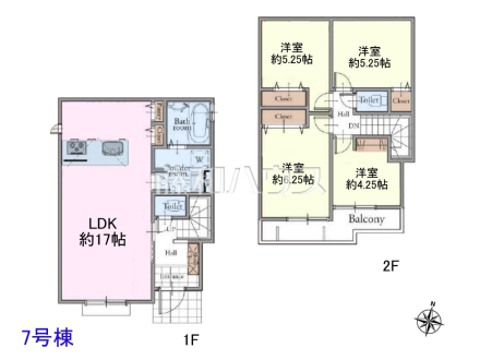 7号棟 間取図 【西東京市芝久保町3丁目】