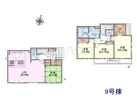 9号棟 間取図 【西東京市芝久保町3丁目】
