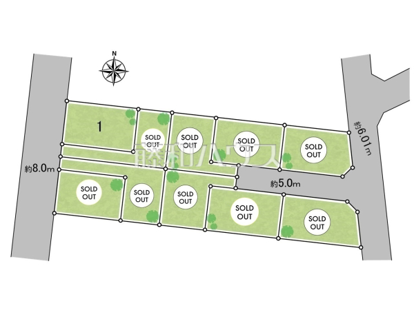 全体区画図 【日野市旭が丘5丁目】 全体区画図 【日野市旭が丘5丁目】