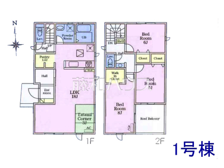 1号棟 間取図 【春日井市坂下町2丁目】