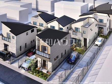 完成予想図(外観) 建物のプレゼンをさせて頂きますので、実際の完成イメージを思い描いて頂くことができます。お気軽にお問合せを。【八王子市元横山町1丁目】