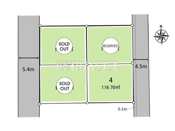 区画図 【三鷹市上連雀4丁目】 区画図 【三鷹市上連雀4丁目】
