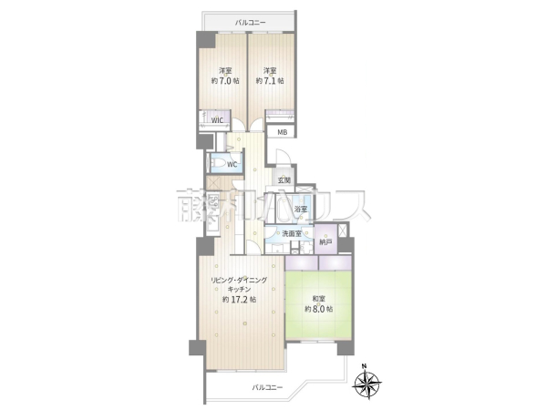 ≪間取図≫ついゴロンとしたくなる和室。あるとやっぱり落ち着きますね。【みはらしの家 C棟】 ≪間取図≫ついゴロンとしたくなる和室。あるとやっぱり落ち着きますね。【みはらしの家 C棟】