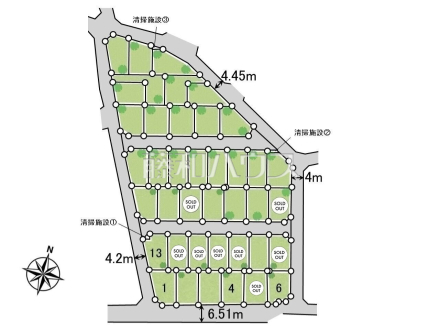 全体区画図 【新座市池田4丁目】