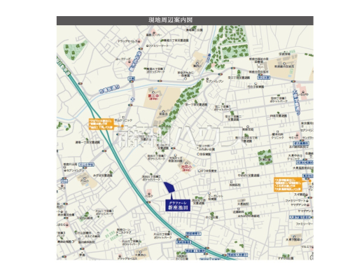 現地周辺案内図【新座市池田4丁目】