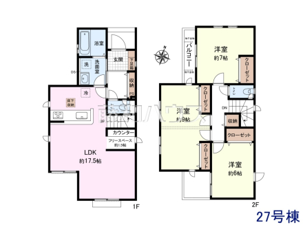 27号棟 間取図 【新座市池田4丁目】