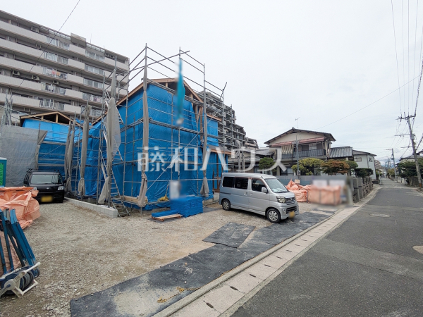 1号棟 接道状況および現場風景 【福岡市南区鶴田4丁目】 1号棟 接道状況および現場風景 【福岡市南区鶴田4丁目】