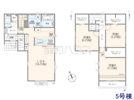 5号棟 間取図 【八王子市元横山町1丁目】