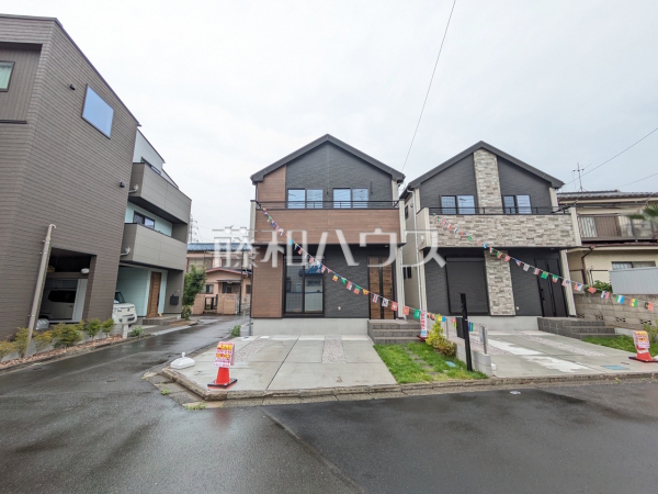 1号棟 接道状況および現場風景 【所沢市北所沢町】 1号棟 接道状況および現場風景 【所沢市北所沢町】
