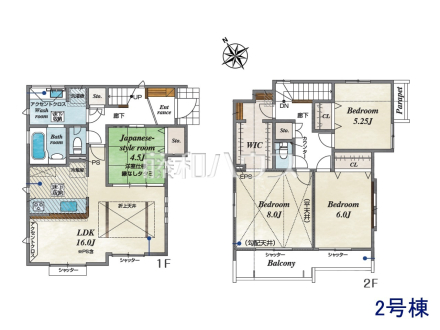 2号棟 間取図 【日野市栄町4丁目】