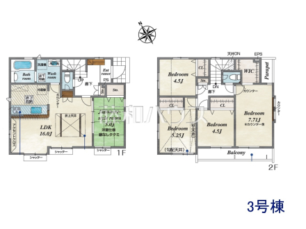 3号棟 間取図 【日野市栄町4丁目】