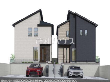 ■完成予想図■
お洒落で雰囲気のある佇まいに自然のやさしい潤いを纏ったこの家は、街に新たな表情を見せてくれることでしょう。