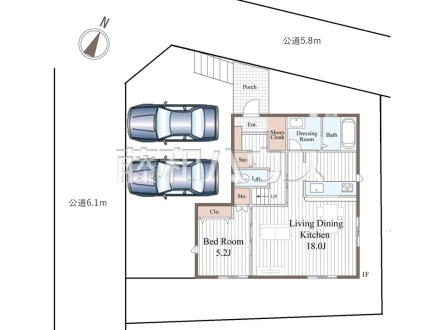 全体区画図 【福岡市早良区野芥6丁目】