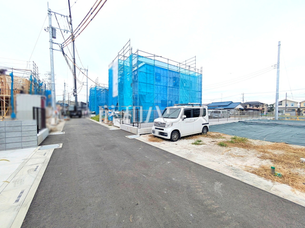 接道状況および現場風景 【志木市中宗岡1丁目】 接道状況および現場風景 【志木市中宗岡1丁目】