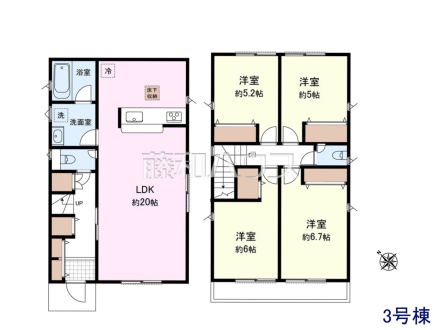 3号棟 間取図 【春日井市妙慶町2丁目】