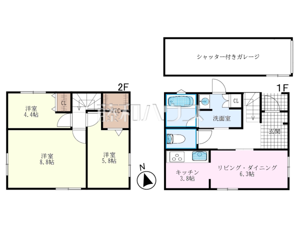 間取図 【小平市大沼町2丁目】 間取図 【小平市大沼町2丁目】