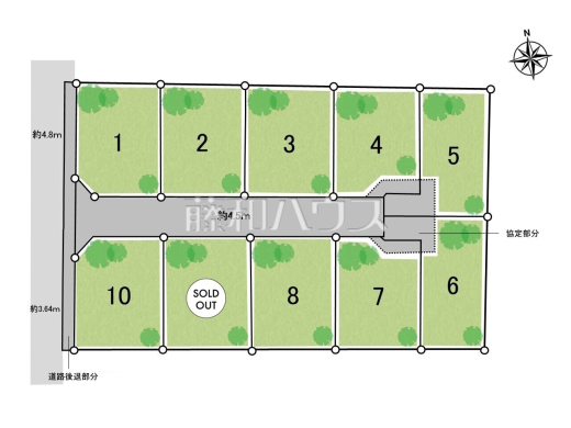 全体区画図 【立川市若葉町3丁目】