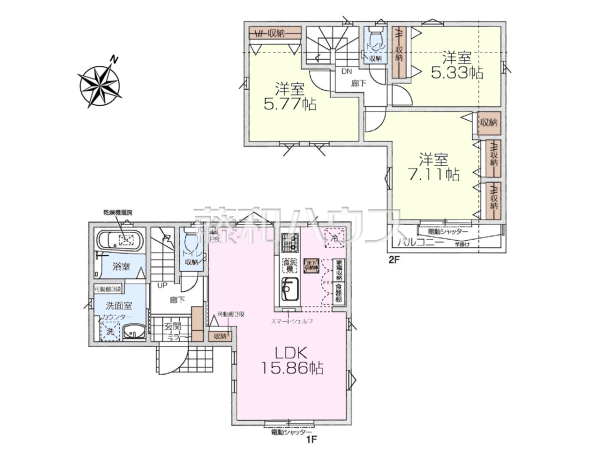 間取図 【昭島市美堀町2丁目】 間取図 【昭島市美堀町2丁目】