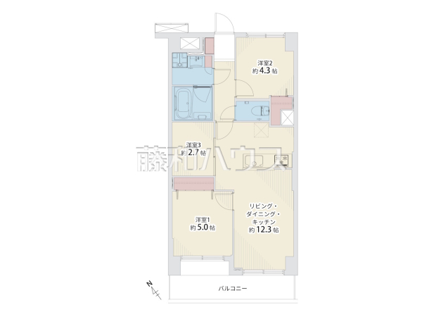 間取図 【ライオンズマンション昭島】 間取図 【ライオンズマンション昭島】