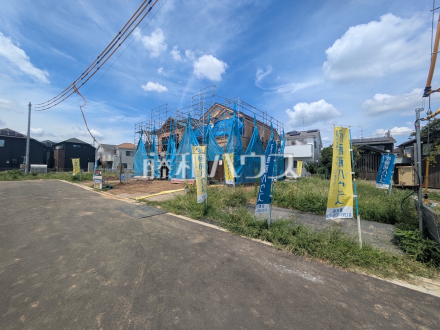 1-E号地 接道状況および現場風景 【日野市大字上田】/撮影日2026/08/09