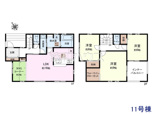 11号棟 間取図 【清瀬市下宿2丁目】