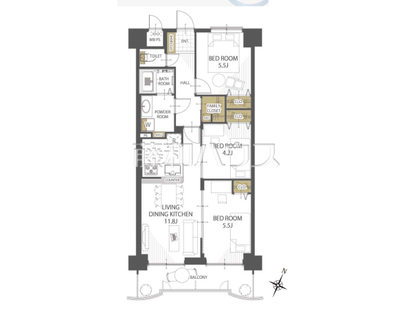 間取図 【朝日プラザ大橋南】 間取図 【朝日プラザ大橋南】