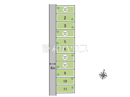 全体区画図 【三鷹市北野2丁目】