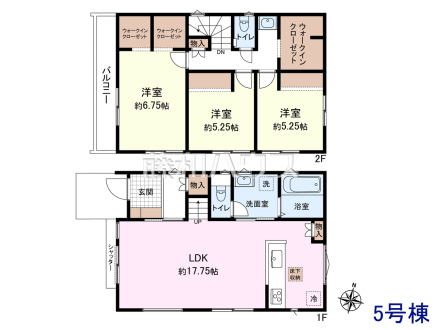 5号棟 間取図 【三鷹市北野2丁目】