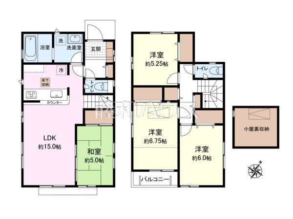 間取図 家族や仲間が集うLDKは約15帖あり、ゆったりと寛げる空間です♪【練馬区東大泉2丁目】 間取図 家族や仲間が集うLDKは約15帖あり、ゆったりと寛げる空間です♪【練馬区東大泉2丁目】
