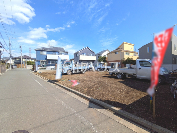 接道状況および現場風景 【調布市深大寺北町6丁目】 接道状況および現場風景 【調布市深大寺北町6丁目】