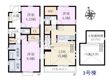 3号棟 間取図 【国分寺市本多3丁目】