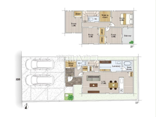 小牧市小牧1丁目【1号棟区画図】 小牧市小牧1丁目【1号棟区画図】