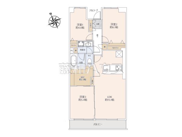 間取図 【コープ府中武蔵野台 3号棟】 間取図 【コープ府中武蔵野台 3号棟】
