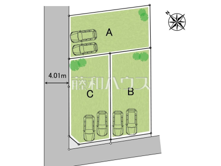 全体区画図 【日野市大字石田】平日のご案内も可能です。まずはお気軽にお問合せ下さいませ。