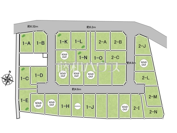 全体区画図 【新座市石神4丁目】 全体区画図 【新座市石神4丁目】