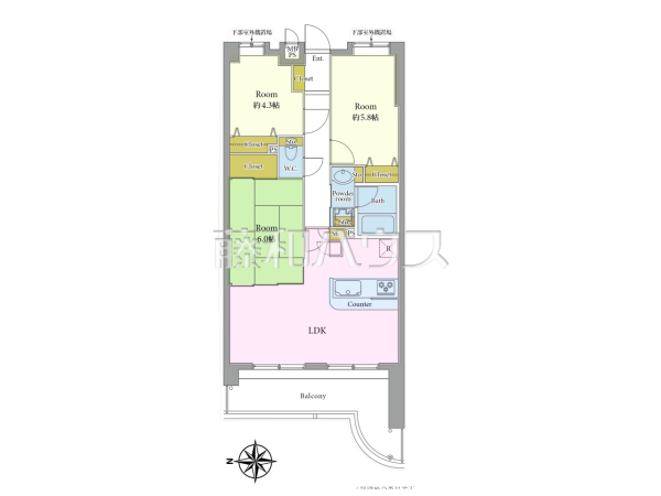 間取図 【日神パレステージ三鷹2】 間取図 【日神パレステージ三鷹2】