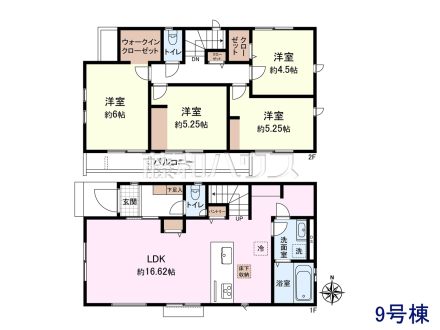 9号棟 間取図 【小平市小川町2丁目】