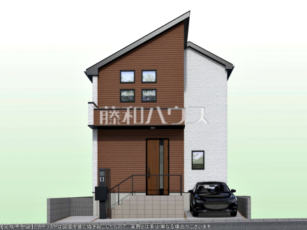 ≪完成予想図(外観)≫約15帖のゆったりリビング。家族でテーブルを囲む素敵な時間をお愉しみ下さい。 【調布市深大寺東町6丁目】