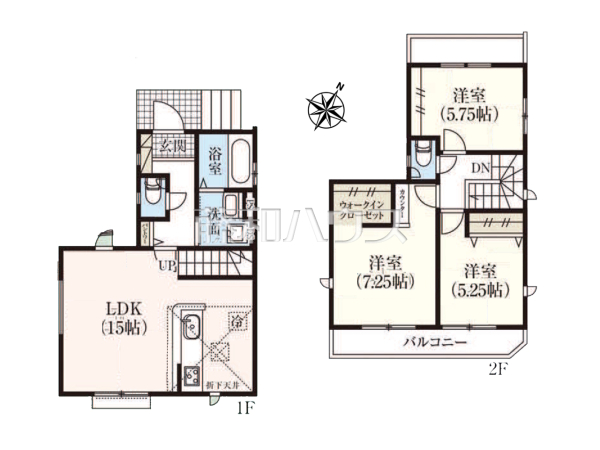 間取図 【調布市深大寺東町6丁目】京王線「調布」駅 バス9分「北ノ台小学校」停歩7分 間取図 【調布市深大寺東町6丁目】京王線「調布」駅 バス9分「北ノ台小学校」停歩7分