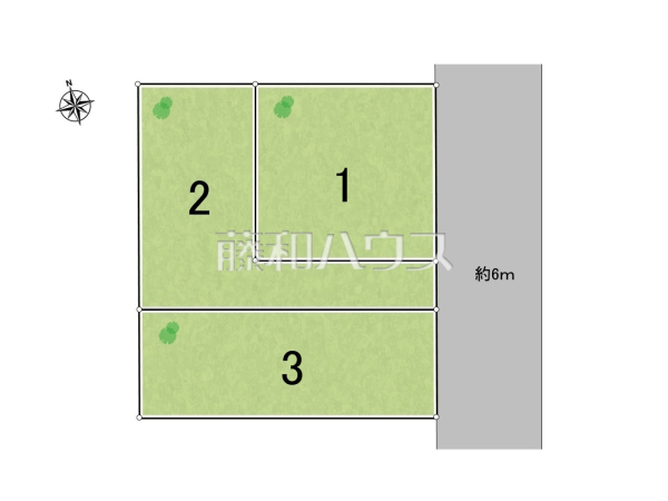 全体区画図 【日野市大坂上3丁目】道路から奥まった住まいは、車や人通りも気にならずプライバシーの確保された住空間を保つことができます。 全体区画図 【日野市大坂上3丁目】道路から奥まった住まいは、車や人通りも気にならずプライバシーの確保された住空間を保つことができます。